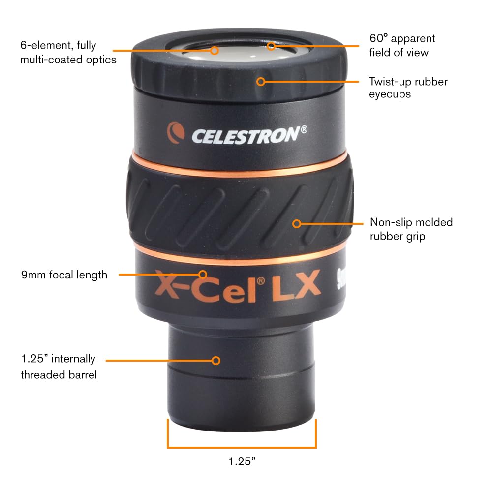 Amazon.com : Celestron 93423 X-CEL LX Series 1.25 inch / 9mm